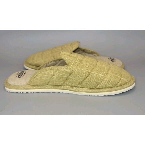 WOODSTOCK Vintage Brand Hemp Baboosh Slipper Mens 9M Tan Slip On Memory Foam - Picture 5 of 11
